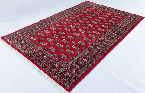 Bokhara Red Hand Knotted 53 X 82 Area Rug 700-148104 Image 2