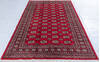 Bokhara Red Hand Knotted 53 X 82  Area Rug 700-148104 Thumb 1