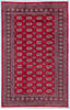 Bokhara Red Hand Knotted 53 X 82 Area Rug 700-148104 Thumb 0