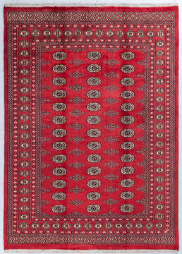 Bokhara Red Hand Knotted 5'10" X 8'0"  Area Rug 700-148105