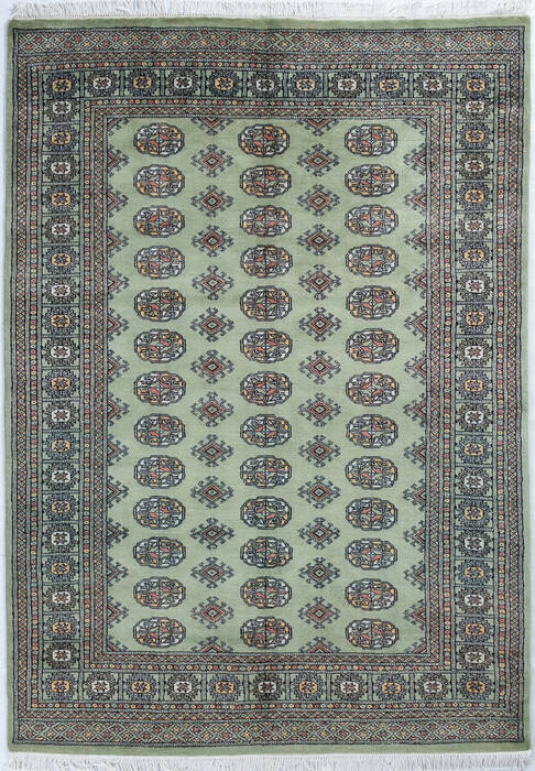 Bokhara Green Hand Knotted 49 X 68 Area Rug 700-148108 Image 0