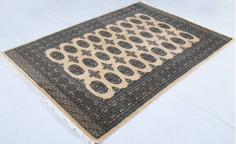 Bokhara Beige Hand Knotted 47 X 66 Area Rug 700-148109 Image 2