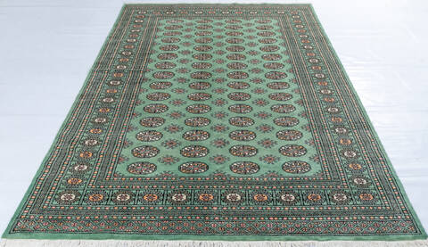 Bokhara Green Hand Knotted 62 X 811 Area Rug 700-148110 Image 1