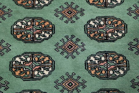 Bokhara Green Hand Knotted 62 X 811 Area Rug 700-148110 Image 4