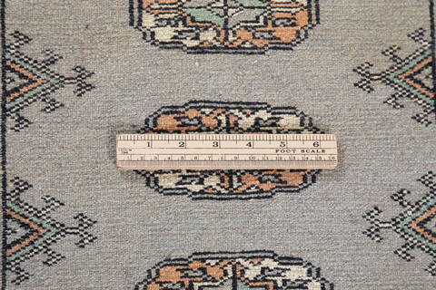 Bokhara Green Runner Hand Knotted 27 X 99 Area Rug 700-148111 Image 6