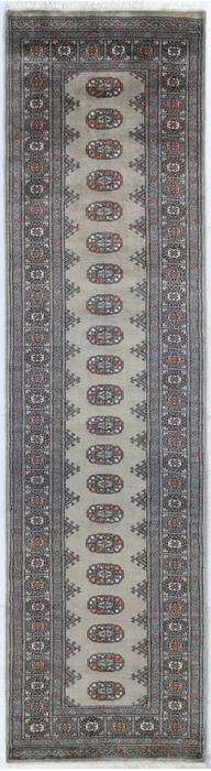Bokhara Green Runner Hand Knotted 27 X 99 Area Rug 700-148111 Image 0
