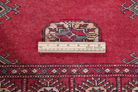 Bokhara Red Runner Hand Knotted 27 X 120 Area Rug 700-148114 Image 5