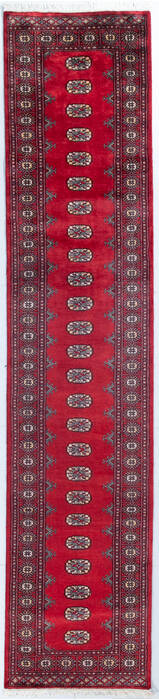 Bokhara Red Runner Hand Knotted 27 X 120 Area Rug 700-148114 Image 0