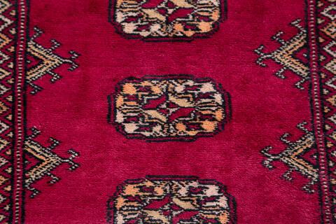 Bokhara Red Runner Hand Knotted 28 X 100 Area Rug 700-148115 Image 5