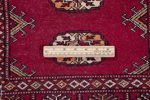 Bokhara Red Runner Hand Knotted 28 X 100 Area Rug 700-148115 Image 7