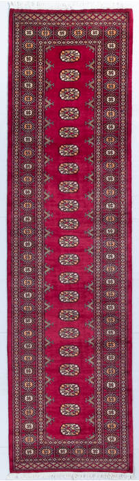 Bokhara Red Runner Hand Knotted 28 X 100 Area Rug 700-148115 Image 0