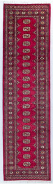 Bokhara Red Runner Hand Knotted 2'8" X 10'0"  Area Rug 700-148115