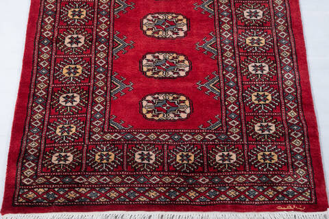 Bokhara Red Runner Hand Knotted 27 X 1310 Area Rug 700-148116 Image 3