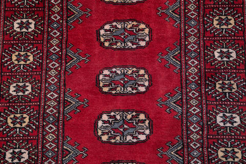 Bokhara Red Runner Hand Knotted 27 X 1310 Area Rug 700-148116 Image 4