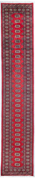 Bokhara Red Runner Hand Knotted 2'7" X 13'10"  Area Rug 700-148116