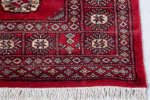 Bokhara Red Runner Hand Knotted 27 X 1111 Area Rug 700-148117 Image 3