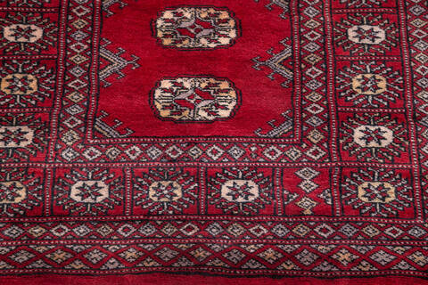 Bokhara Red Runner Hand Knotted 27 X 1111 Area Rug 700-148117 Image 4