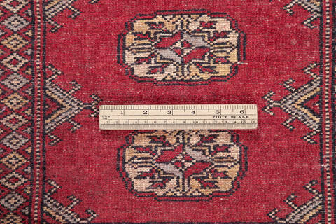 Bokhara Red Runner Hand Knotted 27 X 1111 Area Rug 700-148117 Image 7