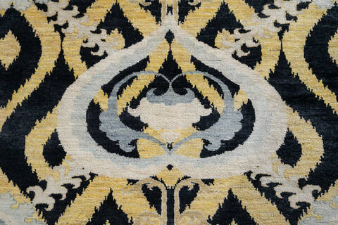 Chobi Yellow Hand Knotted 66 X 911 Area Rug 700-148120 Image 3