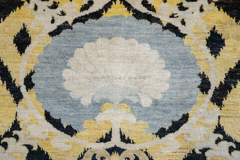 Chobi Yellow Hand Knotted 66 X 911 Area Rug 700-148120 Image 4