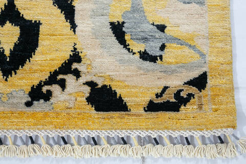 Chobi Yellow Hand Knotted 66 X 911 Area Rug 700-148120 Image 5