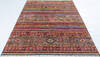 Chobi Multicolor Hand Knotted 510 X 78  Area Rug 700-148123 Thumb 1