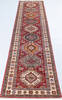 Kazak Red Runner Hand Knotted 26 X 100  Area Rug 700-148124 Thumb 1