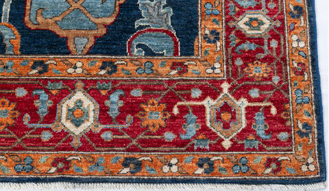 Chobi Blue Hand Knotted 61 X 810 Area Rug 700-148127 Image 3