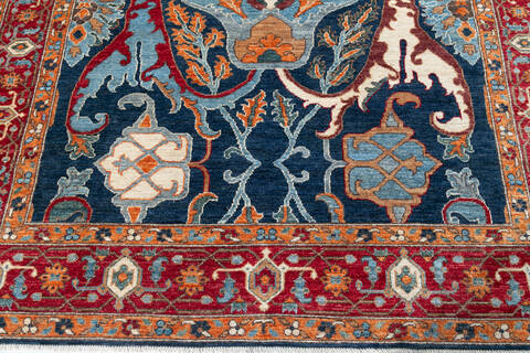 Chobi Blue Hand Knotted 61 X 810 Area Rug 700-148127 Image 4
