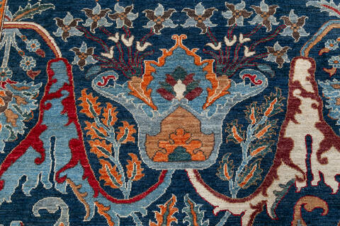 Chobi Blue Hand Knotted 61 X 810 Area Rug 700-148127 Image 5
