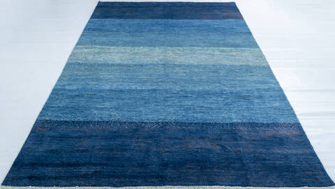 Gabbeh Blue Hand Knotted 58 X 75 Area Rug 700-148131 Image 1
