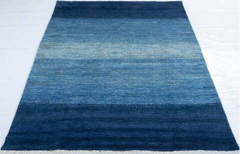 Gabbeh Blue Hand Knotted 51 X 66 Area Rug 700-148132 Image 1