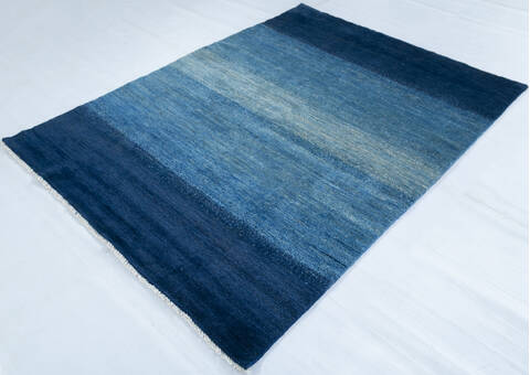 Gabbeh Blue Hand Knotted 51 X 66 Area Rug 700-148132 Image 2