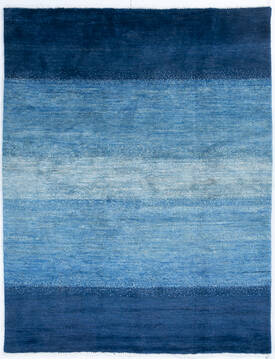 Pakistani Gabbeh Blue Rectangle 5x7 ft Wool Carpet 148132