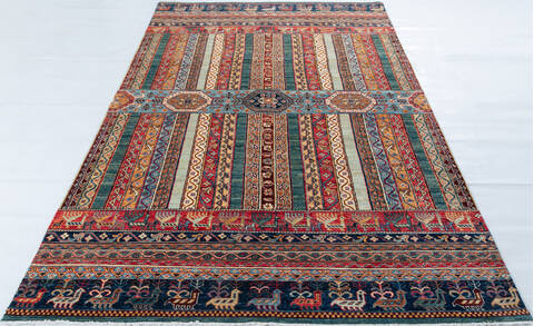 Chobi Multicolor Hand Knotted 60 X 90 Area Rug 700-148134 Image 1