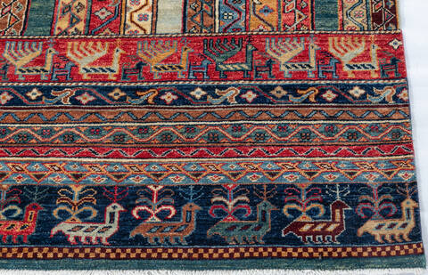 Chobi Multicolor Hand Knotted 60 X 90 Area Rug 700-148134 Image 4