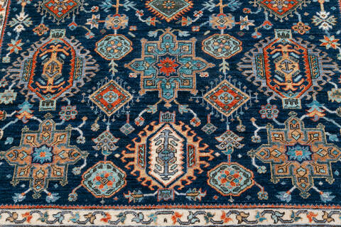 Chobi Blue Hand Knotted 62 X 90 Area Rug 700-148136 Image 4