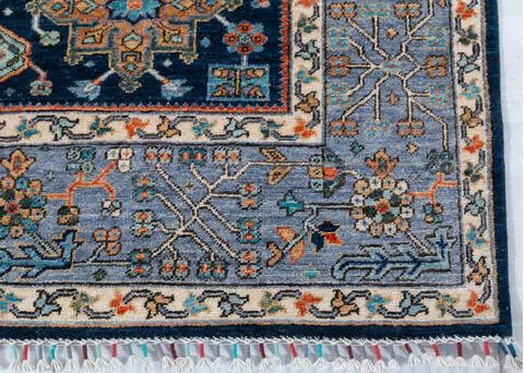 Chobi Blue Hand Knotted 62 X 90 Area Rug 700-148136 Image 5