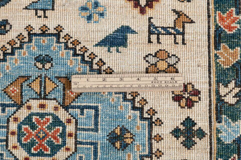 Chobi Orange Hand Knotted 83 X 100 Area Rug 700-148138 Image 8