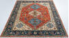 Chobi Orange Hand Knotted 83 X 100 Area Rug 700-148138 Thumb 1