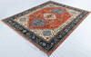 Chobi Orange Hand Knotted 83 X 100  Area Rug 700-148138 Thumb 2