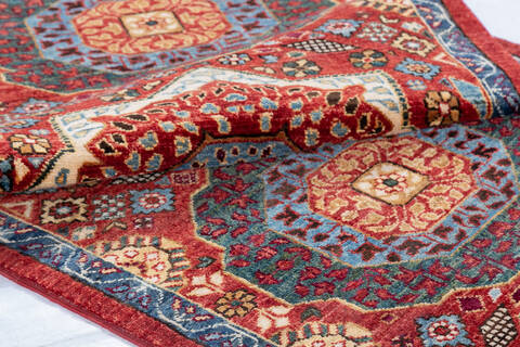 Chobi Red Runner Hand Knotted 28 X 1410 Area Rug 700-148140 Image 6