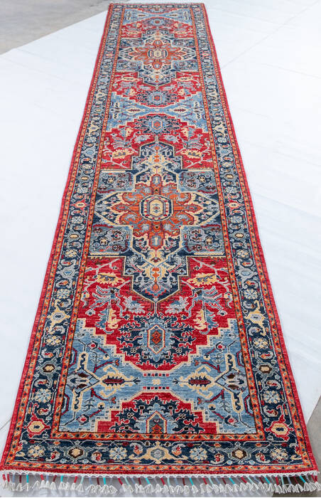 Chobi Red Runner Hand Knotted 32 X 150 Area Rug 700-148144 Image 1