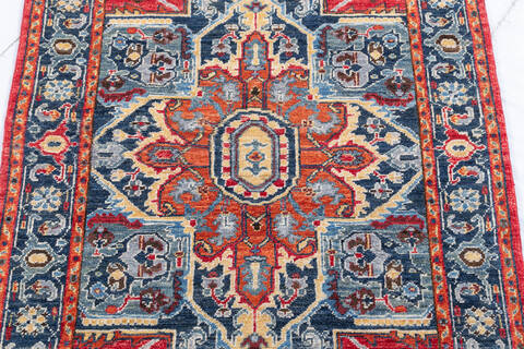Chobi Red Runner Hand Knotted 32 X 150 Area Rug 700-148144 Image 2