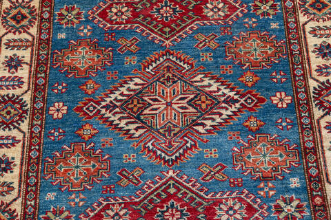 Kazak Blue Hand Knotted 311 X 61 Area Rug 700-148145 Image 4