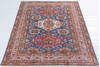 Kazak Light Blue Hand Knotted 411 X 69  Area Rug 700-148146 Thumb 1