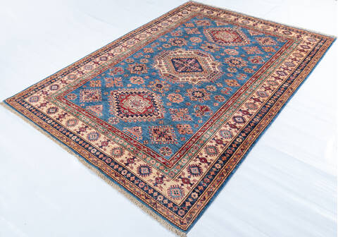 Kazak Light Blue Hand Knotted 510 X 80 Area Rug 700-148147 Image 2