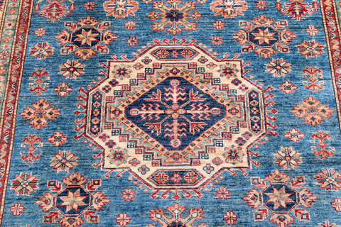Kazak Light Blue Hand Knotted 510 X 80 Area Rug 700-148147 Image 3