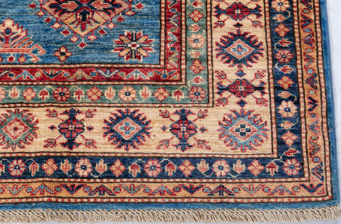 Kazak Light Blue Hand Knotted 510 X 80 Area Rug 700-148147 Image 4