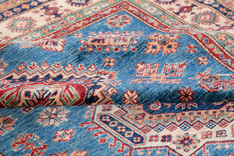 Kazak Light Blue Hand Knotted 510 X 80 Area Rug 700-148147 Image 5